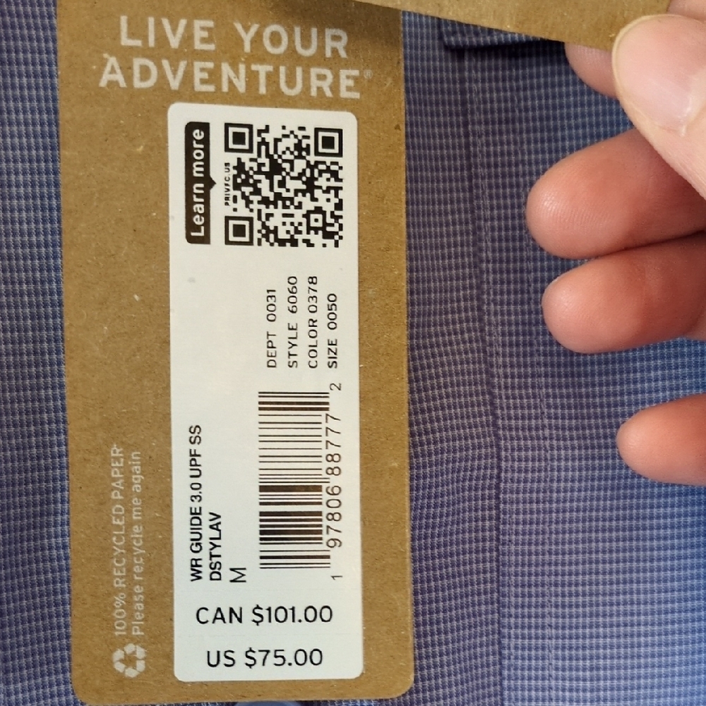 Eddie Bauer Light Blue Short-Sleeve Button-Front Shirt - Picture 2 of 4